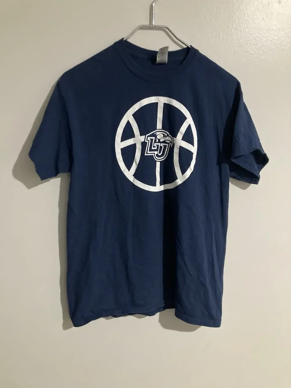 NCAA Liberty University Flames Basketball T Shirt Men’s Size Medium Navy Blue